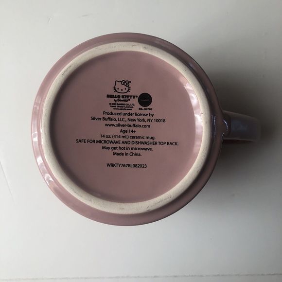 Hello Kitty Ceramic Large sized Coffee Mug Floral  14 Oz - Picture 6 of 6